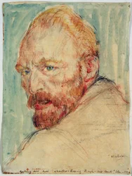Portrett av Van Gogh (akvarell på papir)